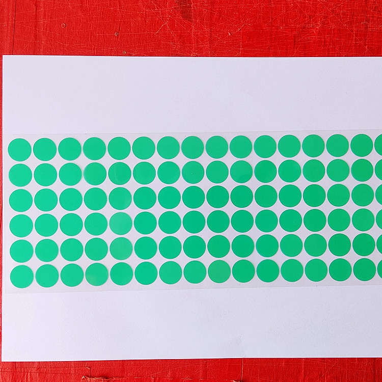 圆形绿色高温pet贴纸